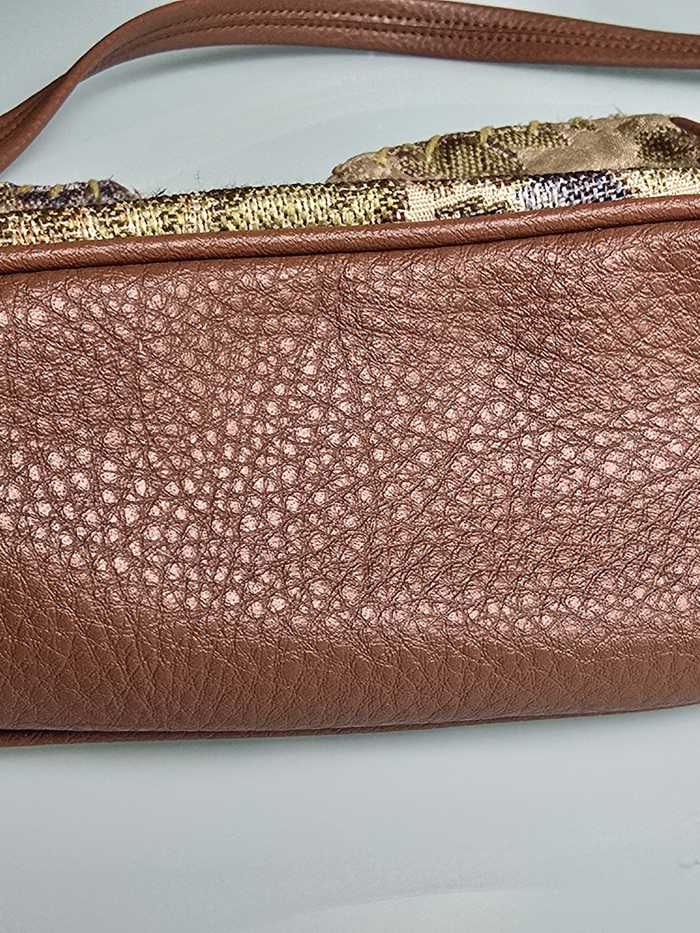 Vintage Liz Claiborne Floral Tapestry Sequin Beaded Whipstitch Shoulder Bag - Picture 9 of 9
